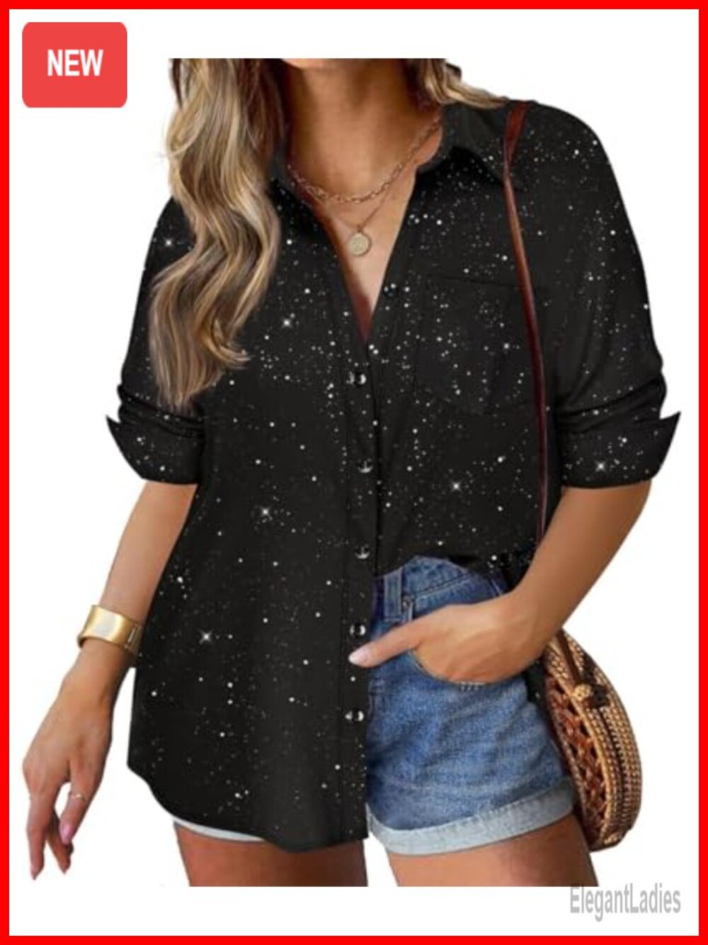 Plus Size Button Down Shirt Women Long Sleeve Collared Loose Fit